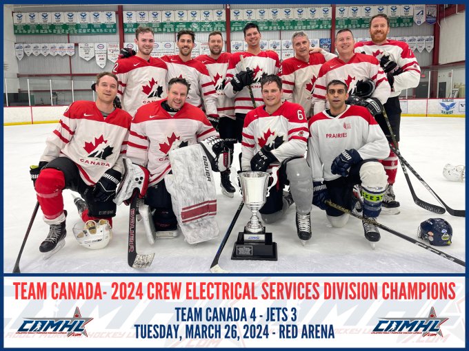 Team Canada had to work hard to fend off the relentless Jets team to secure their first championship.